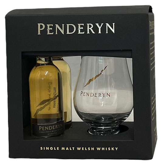 Penderyn Single Malt Welsh Whisky, Glass Gift Set