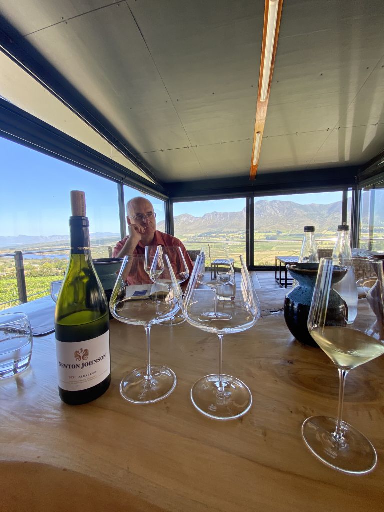 Wine tasting at Newton Johnson Winery